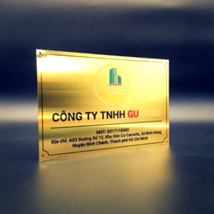 In biển công ty bảng hiệu inox vàng - Mẫu 27