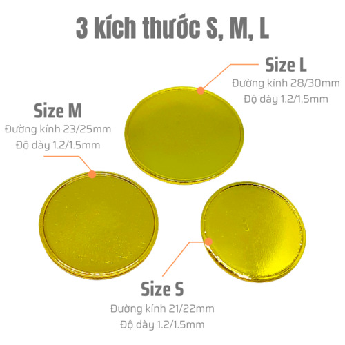 3 kích thước huy hiệu