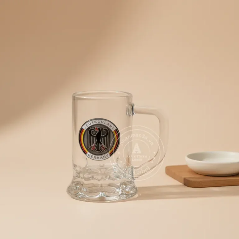 Tem dán ly cốc chai cao cấp - Mẫu 06