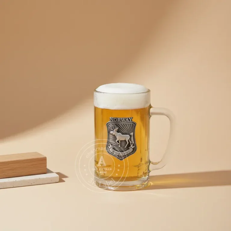 Tem dán ly cốc chai cao cấp - Mẫu 11
